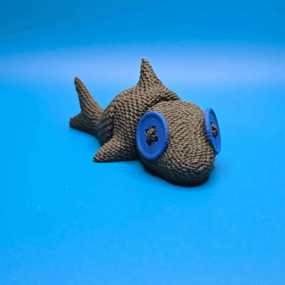 Wigglyfin the Articulated Fish | 3D Printed Knitted - Texture Collectible - Impishly Yours