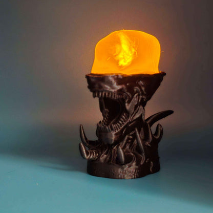 Xenomorph Tealight Holder – 3D Printed Horror Decor - Impishly Yours