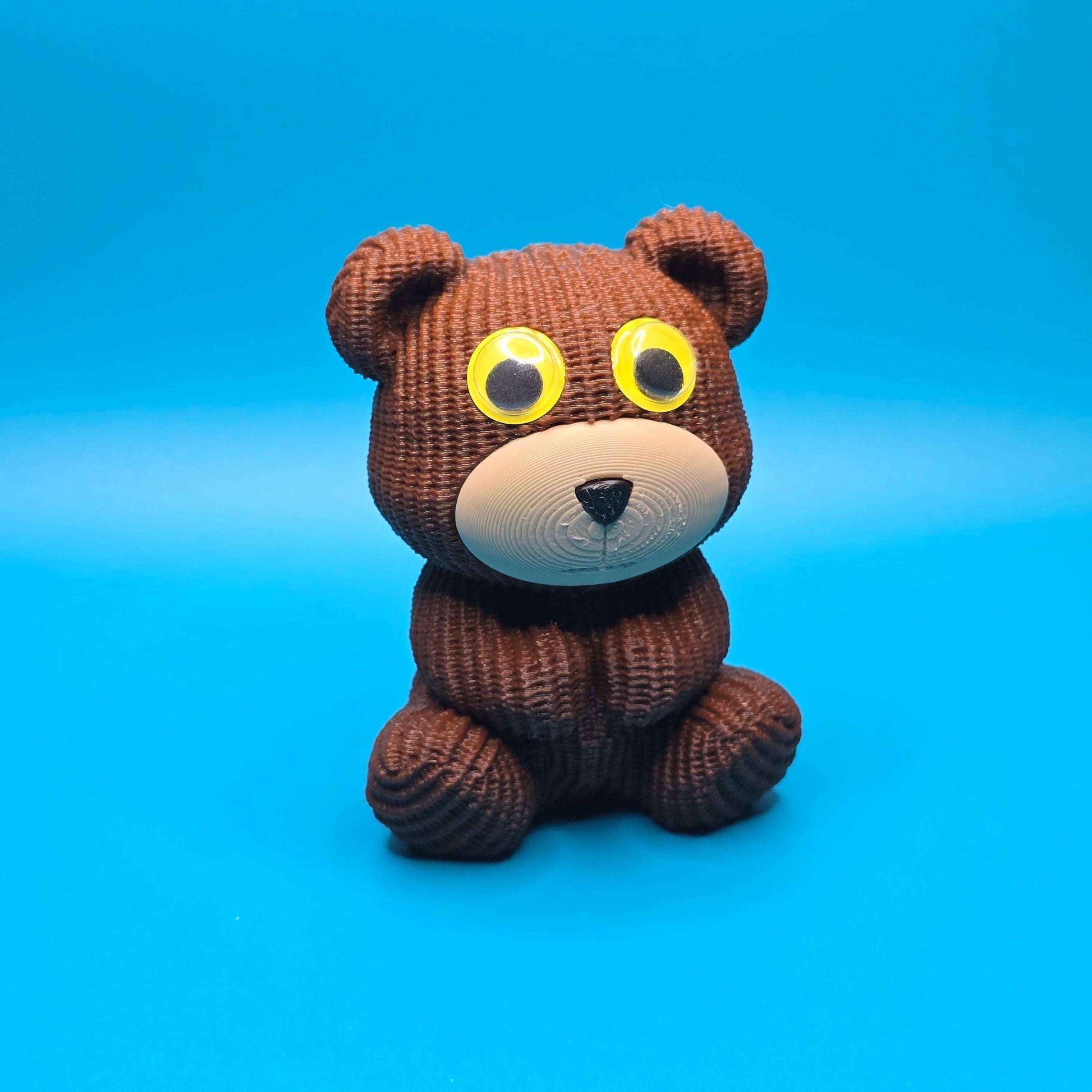 Zed the Bear | 3D Printed Knitted - Texture Collectible - Impishly Yours