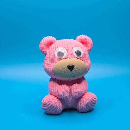 Zed the Bear | 3D Printed Knitted - Texture Collectible - Impishly Yours
