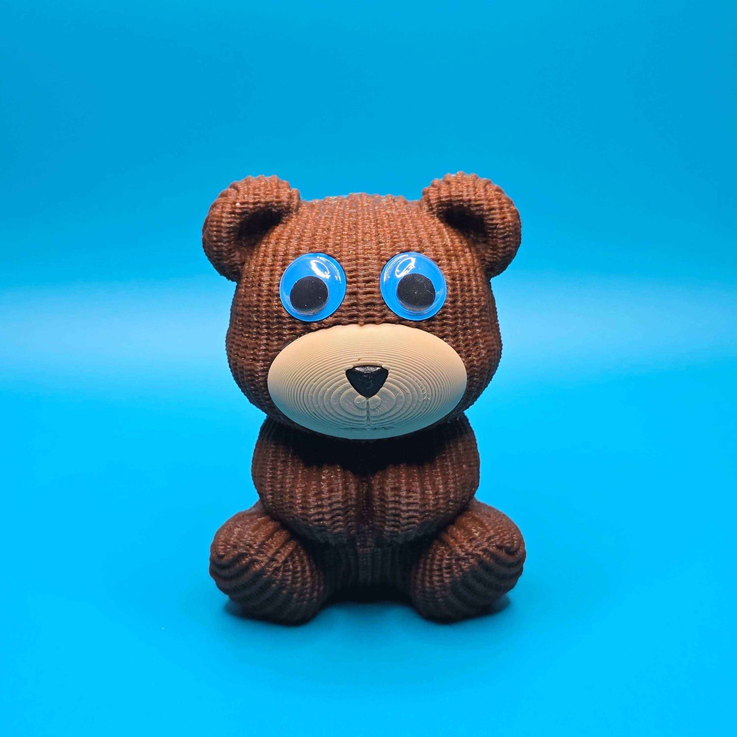 Zed the Bear | 3D Printed Knitted - Texture Collectible - Impishly Yours